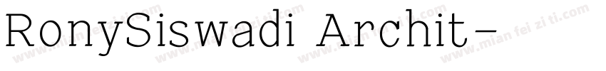 RonySiswadi Archit字体转换